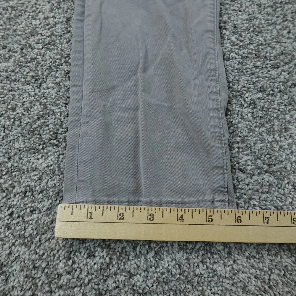 American Eagle Pants Mens 30X34 Gray Chino Trouser Straight Stretch Flex Preppy